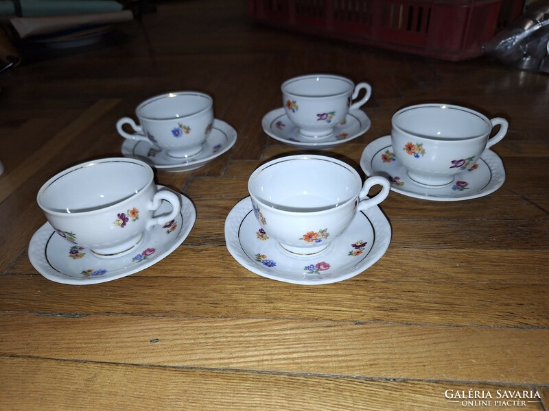 Wolkstedt pastorale coffee set of 5 cups and 6 plates