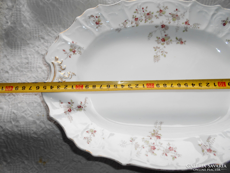 Antik  tradicionális  nagyméretű pecsenyés tál porcelánból 35 cm X 26,5 cm