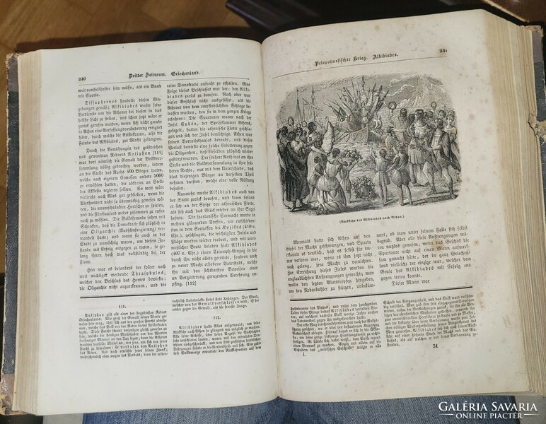 Antique book, world history, illustrated, johann briedrich hartkne. 1864. Leipzig