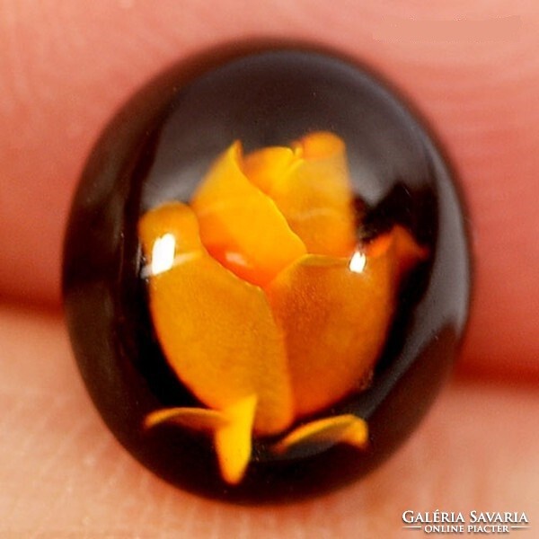 Genuine 100% Natural Engraved Baltic Amber Gemstone 0.87ct