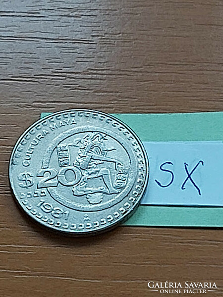 Mexico mexico 20 pesos 1981 copper-nickel, cultura maya sx