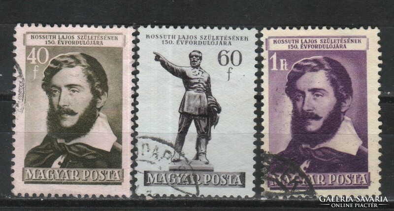 Pecsételt Magyar 1878 MPIK 1325-1327  Kat. ár   200 Ft