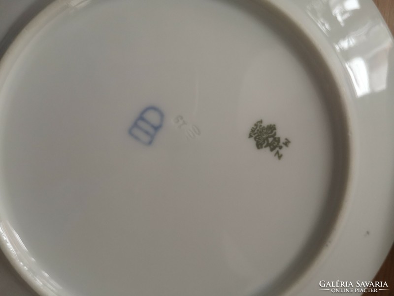 6 db Gyönyörű antik kobalt/arany csemege tányér 19,7 cm MZ Austria/Altwien