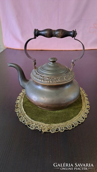 Antik vörösréz teáskanna