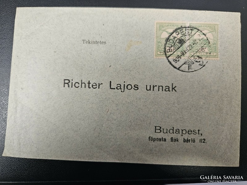 1908-As 2x5 philler letter Budapest