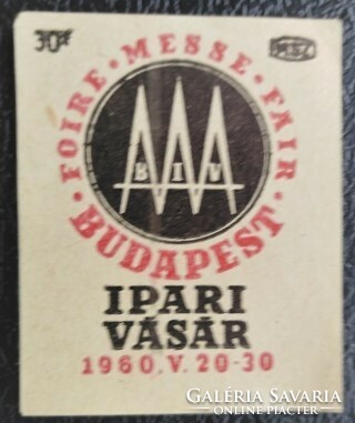 Gy180 / 1960 industrial fair match label