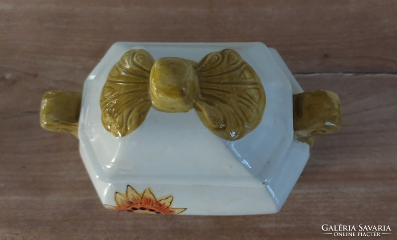 Ceramic sunflower bonbonier, storage box, bowl, jewelry box,