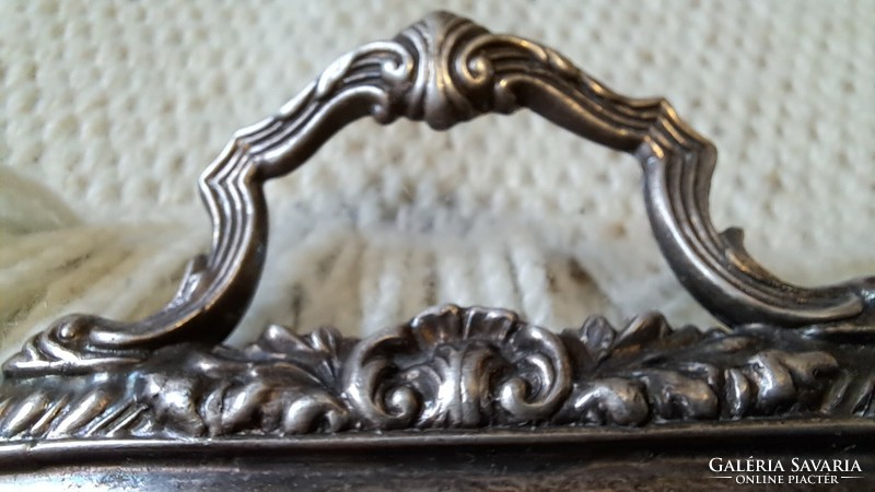 Antique silver-plated tray 30 cm.