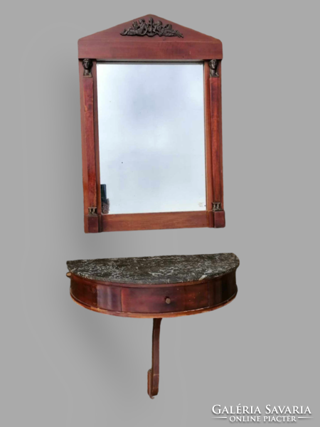Art deco console table with mirror