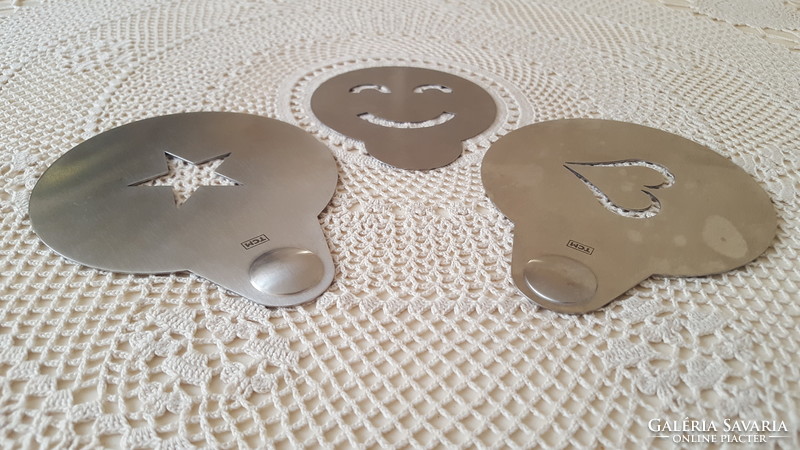 Stainless steel coffee, cappuccino decoration template set