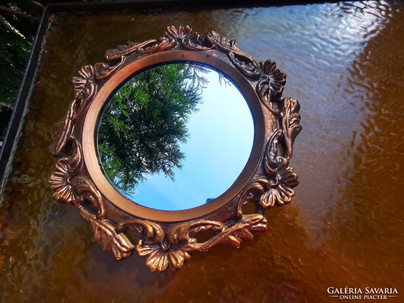 Baroque style round mirror