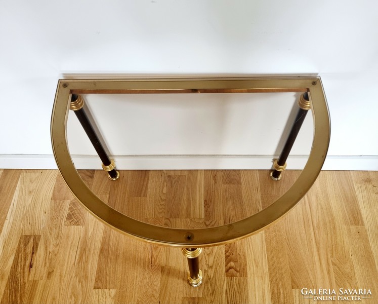 Vintage semi-circular coffee table, stackable - French design