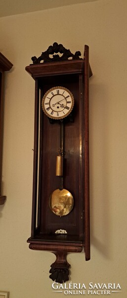 Biedermeier long pendulum wall clock! 1840!