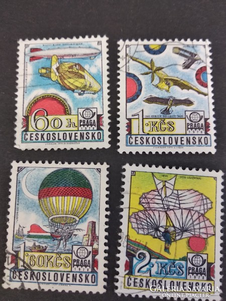 Czechoslovakia 1977, airmail part with 1 deficiency
