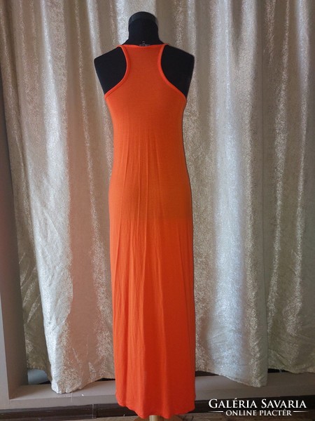 Topshop orange cotton elastic maxi dress, only washed, never used.