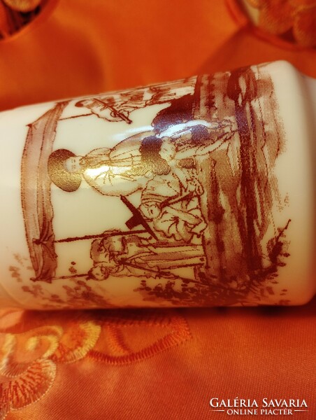 Belgian milk glass apothecary jar