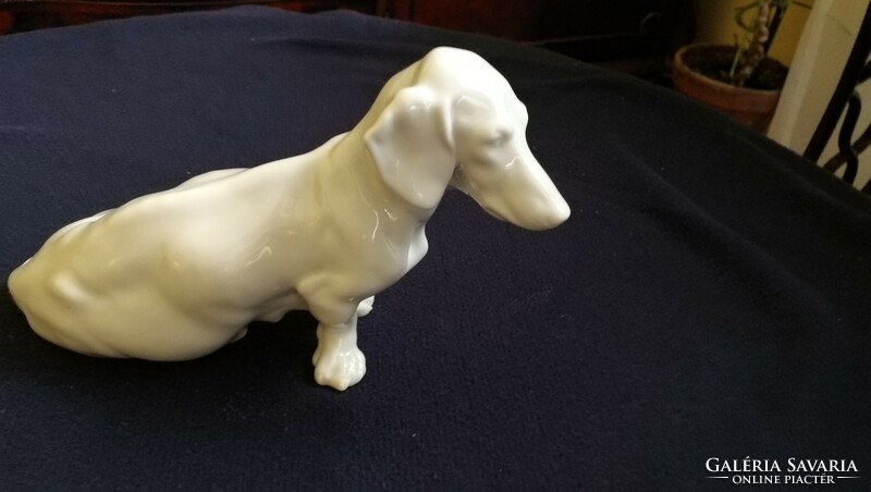 Herend large porcelain dachshund