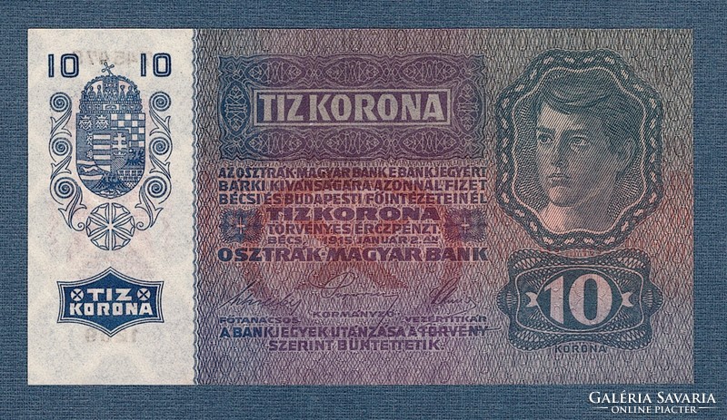 10 Korona 1915 deutschösterreich stamp unc offset