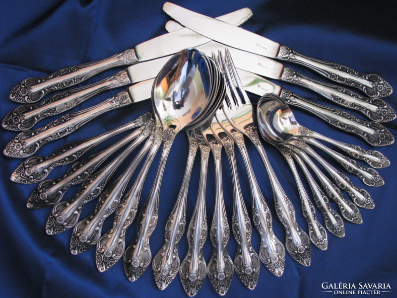 24-piece, antique, Russian cutlery set