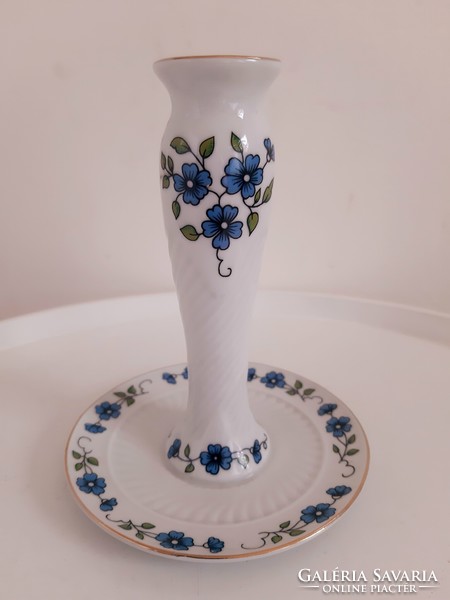 Zsolnay forget-me-not flower pattern candle holder