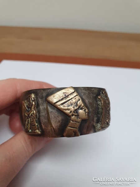 Retro Egyptian Pattern Craftsman Copper Bracelet