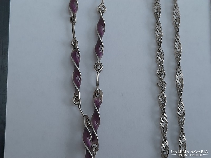 Silver chains and pendants in one