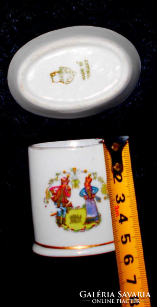 2 pcs zsolnay porcelain: cigarette holder + bowl --the price is for 2 pcs