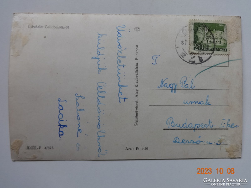 Old postcard: Celldömölk (1957)