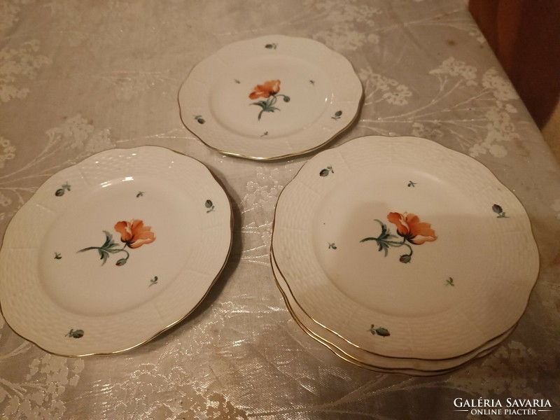 Herend poppy cookie plates