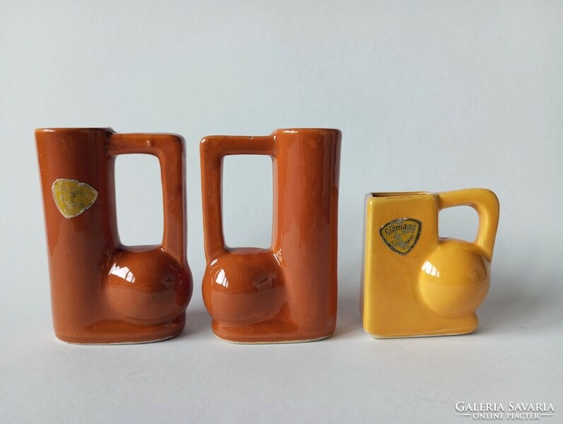 Girmana italia postmodern ceramic half glasses 1970s