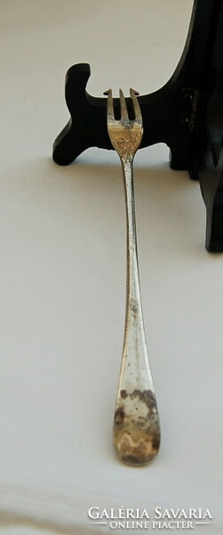 Antique, elegant, silver-plated pickle fork