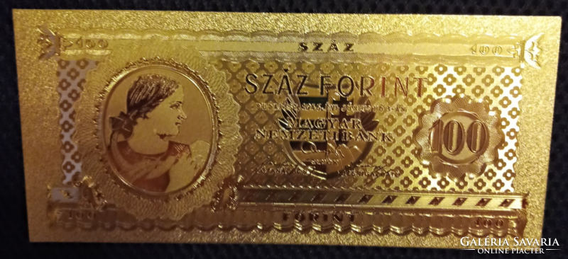 24 karátos aranyozott száz forint / 100 forint (1946-os)