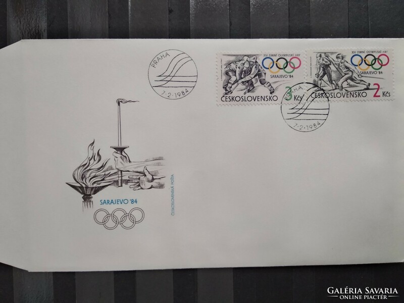 Czechoslovakia 1984, fdc, Sarajevo Winter Olympics