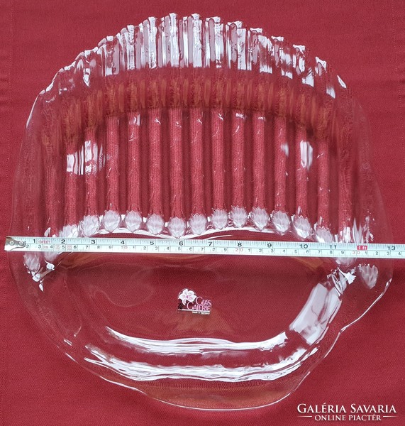 WMF Glas Galerie német üveg kristály spárga tálaló tál tányér vendégváró szervírozó kínáló
