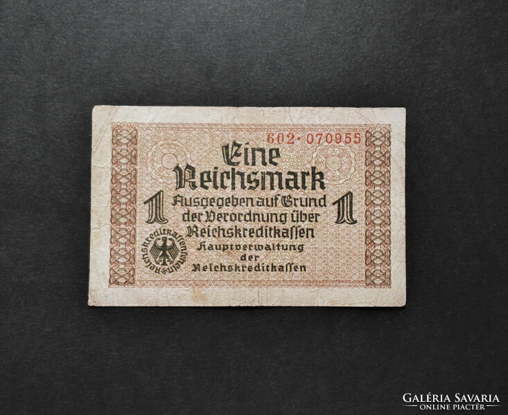 Ritka! Németország 1 Reichsmark / Márka 1940, F+