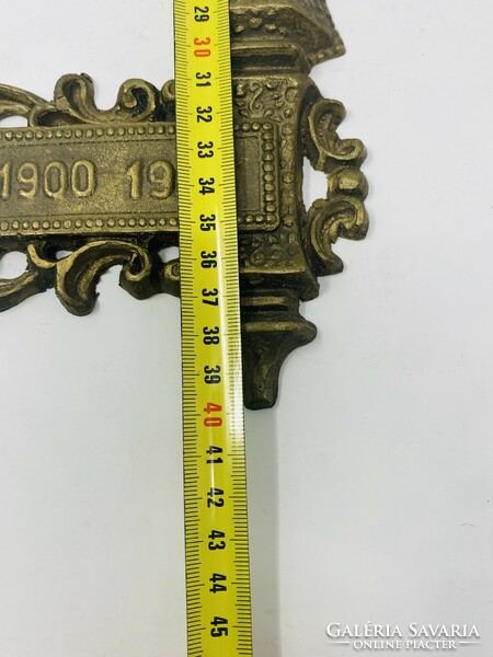 Large brass key wall ornament, plaque - April 4 mechanical industry works foundry factory 1978 rz