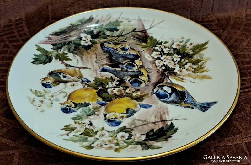 Cingés porcelain decorative plate, wall plate with birds (l4563)