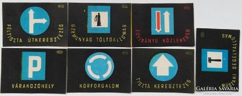 7 values from the Gy56 / 1962 traffic signs match tag series