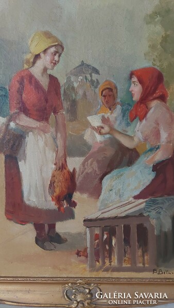 Oil on canvas painting by István Bélaváry Burchard (1864-1933).