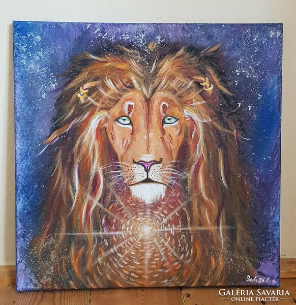 Égi oroszlán akril festmény