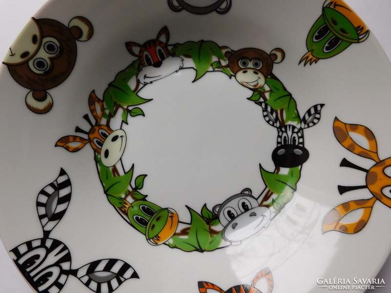 Children's plate set (deep and flat) with African animals