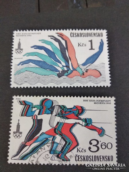 Czechoslovakia 1980, Summer Olympics in Moscow, postal clerk