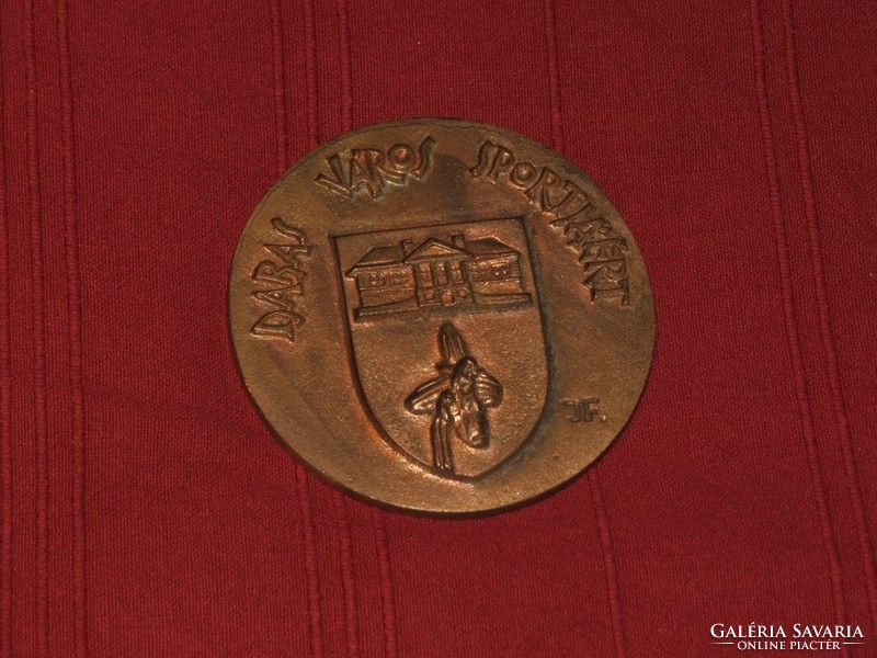 Bronze medal for sports in the city of Dabas - created by Frigyes Janzer