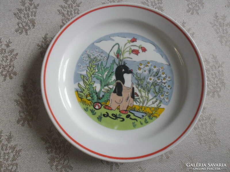 Zsolnay little mole fairy pattern children's flat plate