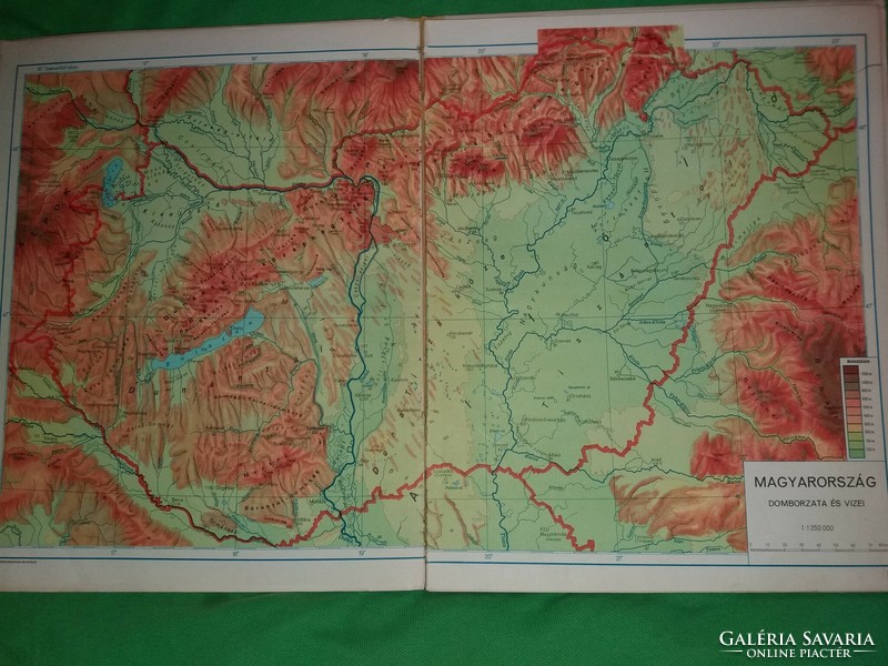 1966 Kádár éra - sándor radó dr -cartographic company geographical atlas high school according to the pictures