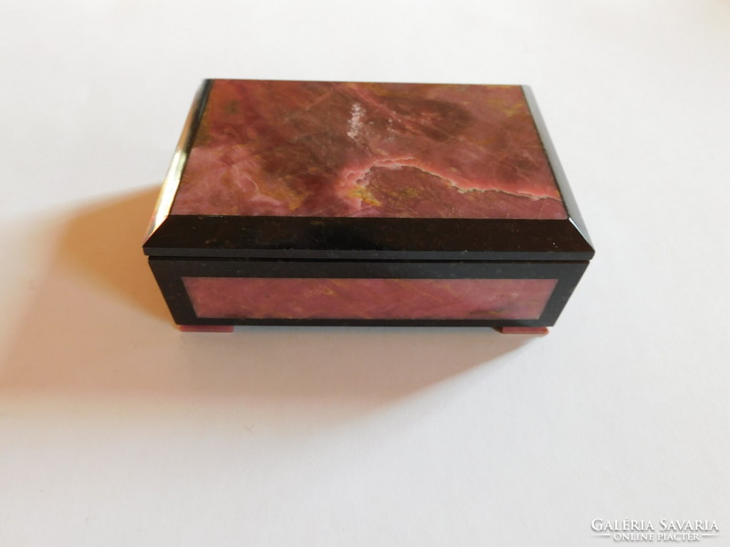 Pink and black marble box