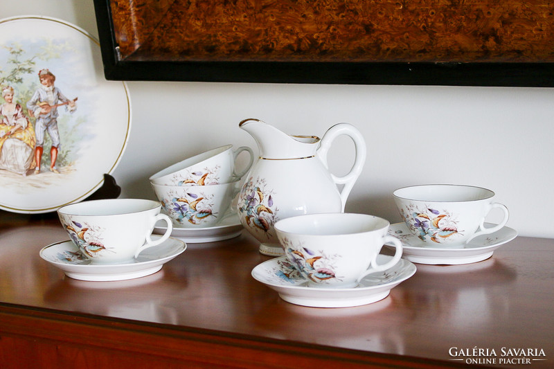 Fischer & mieg, hand-contoured, 2.5 dl teacups from the late 1800s, flawless.