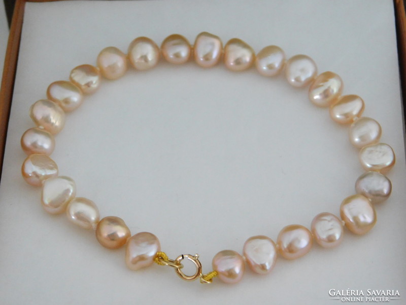 Baroque pearl bracelet 14k gold