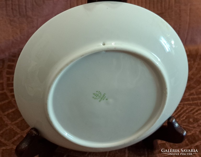 Hollóházi kakasos porcelán falitányér (L4560)