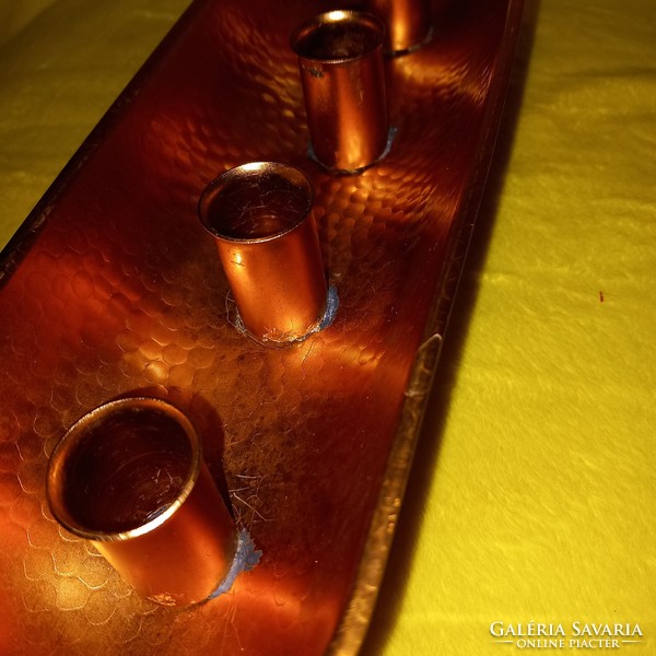 Swedish, marked, copper table candle holder.
